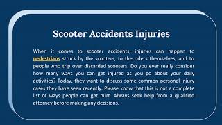 Have you been Seriously Hurt in San Diego Scooter Accidents?