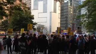 "Trump cops and Ku Klux Klan, all of them go hand in hand"