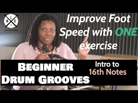 Increase foot speed one bass drum exercise | 16th note kick patterns | Next Level Drums, LLC