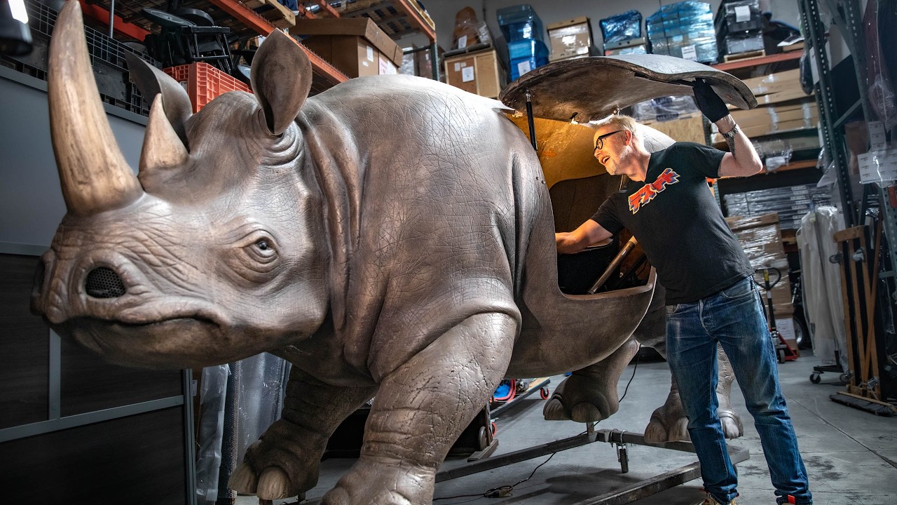 The Infamous Rhino Robot from Ace Ventura: When Nature Calls!