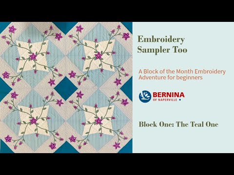 Embroidery Sampler Too: Introduction and Block 1 - The Teal One.
