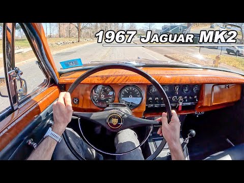 1967 Jaguar Mk2 - The 4 Door E-Type for Bank Robbers (POV Binaural Audio)