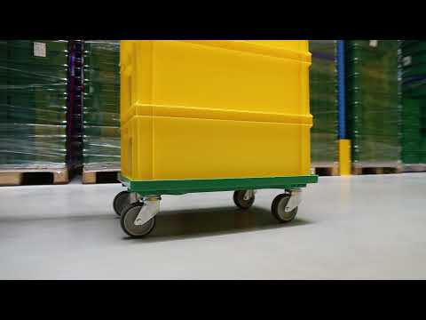 Plastic trolley (615 x 415 x 167) - yellow