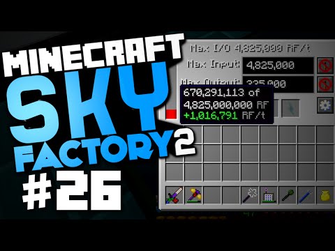 Minecraft Sky Factory 2 #26 "1,000,000 RF/t, Vibrant Capacitor Bank" w/ @Caffeinerich