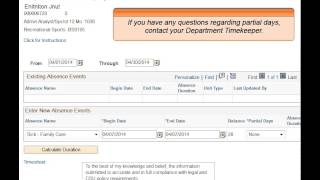 Employee Absence Entry: Absence Management