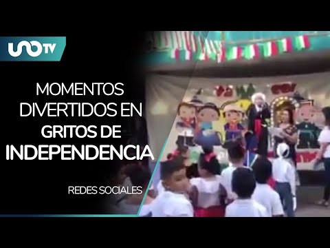 Y, en las escuelas, hacen el Grito de Independencia así: ve divertidos momentos del 15 de septiembre