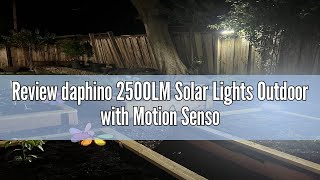 Review daphino 2500LM Solar Lights Outdoor with Motion Sensor,3 Head 270° Wide Angle Street Area Lig