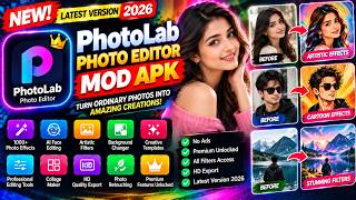 PhotoLab Photo Editor Mod APK 2026 🔥 | Photo Editing Premium Unlocked ADS Free |