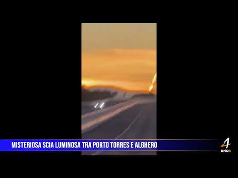 Mysterious luminous trail between Porto Torres and Alghero