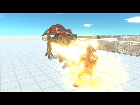 New Update FLAMETHROWER T-REX DEATH RUN - Animal Revolt Battle Simulator