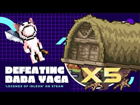 Defeating Baba Yaga x5 - Legends of Idleon Boss Fight (LVL 71 Barbarian)