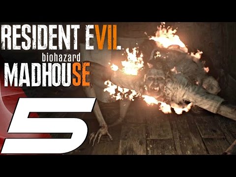 Resident Evil 7 - Madhouse Mode Walkthrough Part 5 - Marguerite Baker Boss Fight (PS4 PRO)