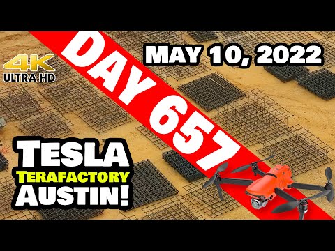 CATHODE AREA READY FOR FOOTERS AT GIGA TEXAS! -Tesla Gigafactory Austin 4K  Day 657 - 5/10/22 -Tesla