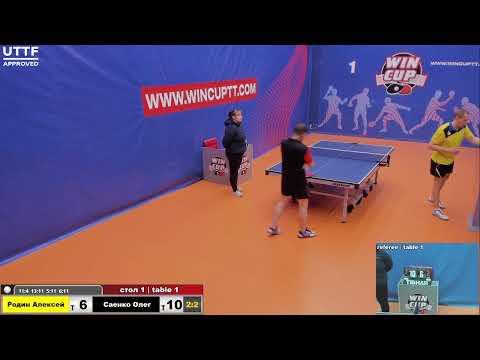 Родин Алексей 2-3 Саенко Олег Турнир Восток 1 WIN CUP 21.02.21 Прямая трансляция Зал 1