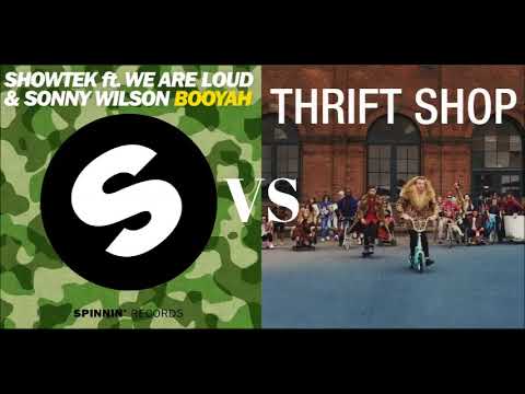 Showtek vs Macklemore - Thrift Shop vs Booyah (Gemini Mash-Up)