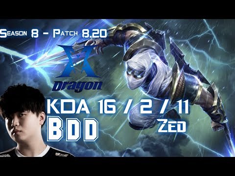 KZ BDD ZED vs GALIO Mid - Patch 8.20 KR Ranked