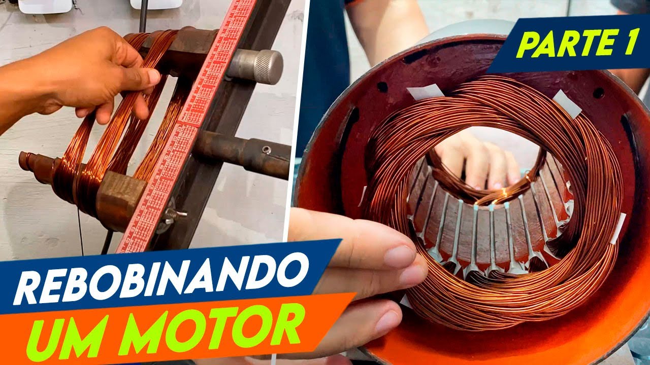 💪REBOBINANDO um MOTOR trifásico PASSO a PASSO   PARTE 1