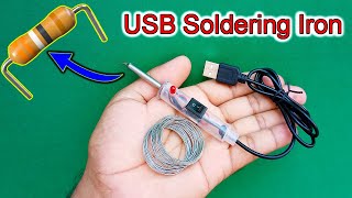 How To Make A USB Soldering Iron Using Resistor At