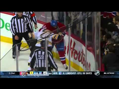 Shawn Thornton vs Travis Moen Oct 29, 2011