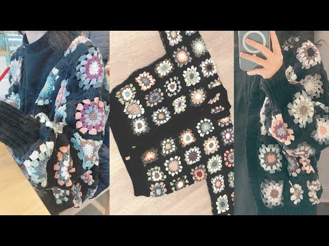 Crochet Granny Square Cardigan-img