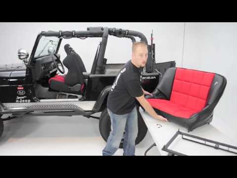 Corbeau Baja Bench Installed in YJ Jeep Wrangler