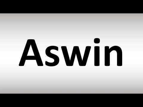 How to Pronounce Aswin