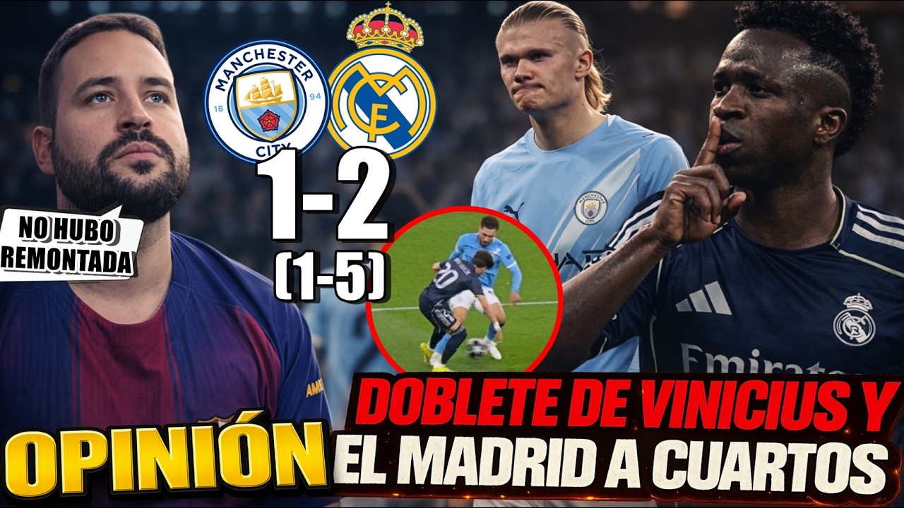 DOBLETE VINICIUS y el MADRID a CUARTOS tras GANAR 1-2 (1-5) al CITY de GUARDIOLA ¡Las POLÉMICAS!