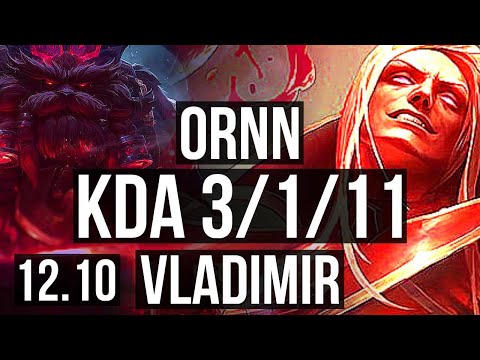 ORNN vs VLADIMIR (TOP) | Rank 5 Ornn, 3/1/11, 400+ games | KR Grandmaster | 12.10