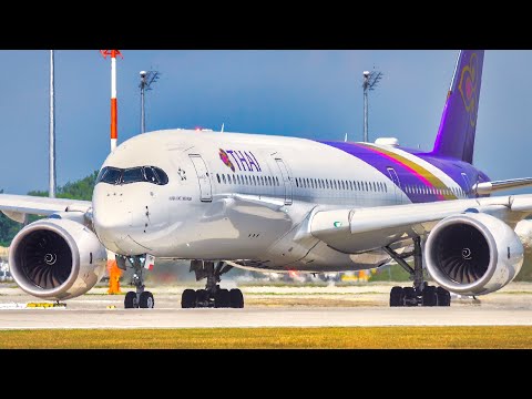 2+ HOURS PLANE SPOTTING at MUNICH AIRPORT MUC | 4K | Close Up Aircraft LANDINGS  & TAKEOFFS (2023)