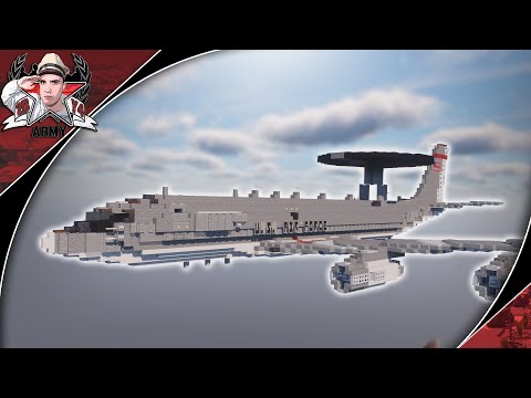 Minecraft: Modern E-3 "Sentry" | AWACS Aircraft Tutorial (In-Flight + Landed Version)