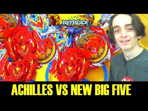 Z ACHILLES VS NEW BIG FIVE (FUNNY MOMENTS) Beyblade Burst Turbo Cho Zベイブレードバースト超セツZ