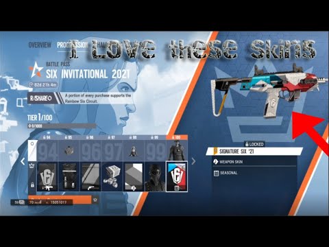 Neon Dawn Six Invitational Battle Pass 100 Tiers (Rainbow Six Siege)