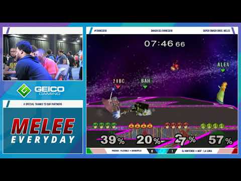 Shine 2018 SSBM - MSF | La Luna & DJ Nintendo Vs. FileSmile & Branspeed - Smash Melee Doubles Pools