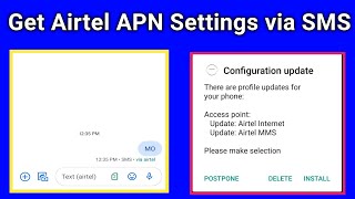 how to get airtel apn settings through SMS /how to get airtel configuration settings | kkspandi ceo
