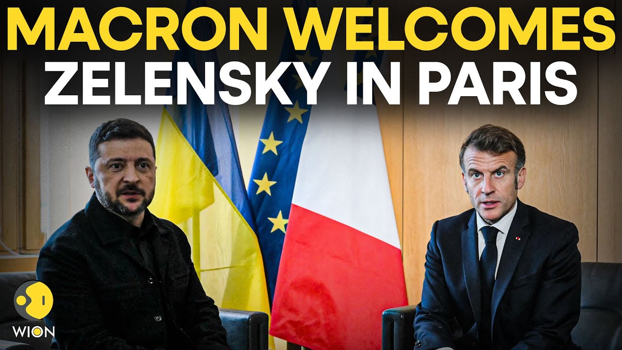 Zelensky In France LIVE: France's Macron Welcomes Ukraine's Zelenskiy at Elysee Presidential Palace