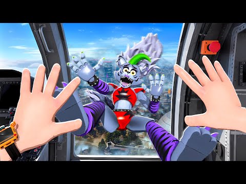 Throwing FNAF Animatronics OUT OF A MOVING HELICOPTER?! in Bonelab VR