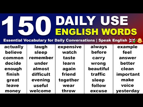 150 Daily Use English Words | Essential Vocabulary for Daily Conversations | Speak English