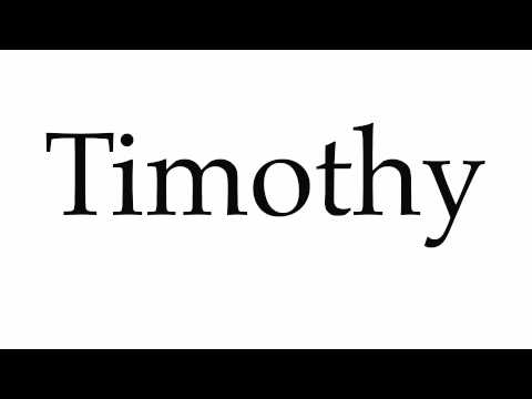 How to Pronounce Timothy