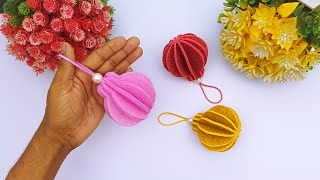 🎄 How to Make Beautiful Glitter Foam Christmas Balls | Simple DIY Craft Idea