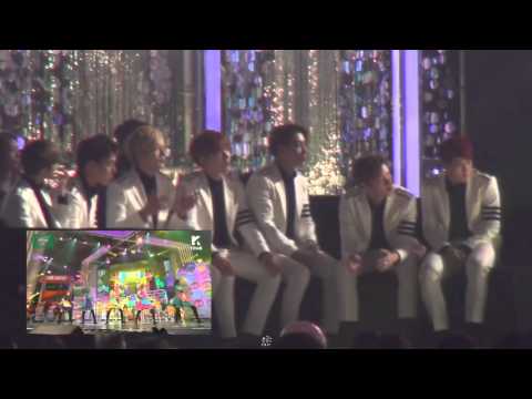 [Fancam] 151107 MONSTA X (몬스타엑스) REACTION RED VELVET (레드벨벳) - DUMB DUMB @ MELON MUSIC AWARDS 2015