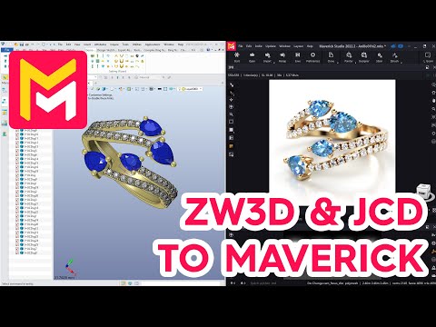 Maverick Render Product Viz ZW3D Jewelry Cad Dream JCD to Maverick Workflow