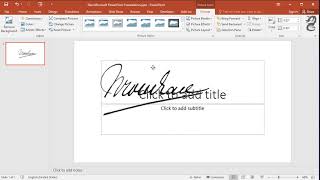 How to remove background from a scanned signature in Powerpoint