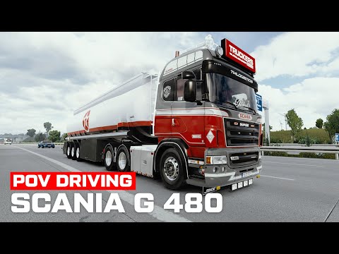 Real Drive Old School Scania G480 on G29 | Carry Fuel Oil 25 t | Tanker ETS2