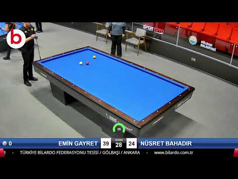 EMİN GAYRET & NÜSRET BAHADIR Bilardo Maçı - 2022 1.LİG PLAY-OFF-FİNAL 1/8