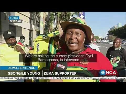 Zuma sentence Supporters want Zuma off the hook