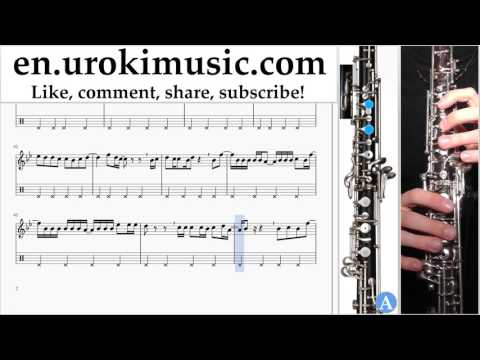 Oboe lessons Prince Royce Ft. Farruko - Ganas Locas Sheet Music Tutorial Part#2 um-nthli352