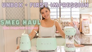 Smeg Toaster & Kettle Unboxing + First Impression  50s Retro Aesthetic Goals