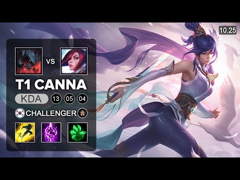 T1 Canna Fiora Top vs Aatrox - KR Challenger Patch 10.25