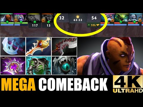 Anti Mage VS Mega Creeps Epic Hard Game Comeback Dota 2 Pro Rank Gameplay Patch 7.28a
