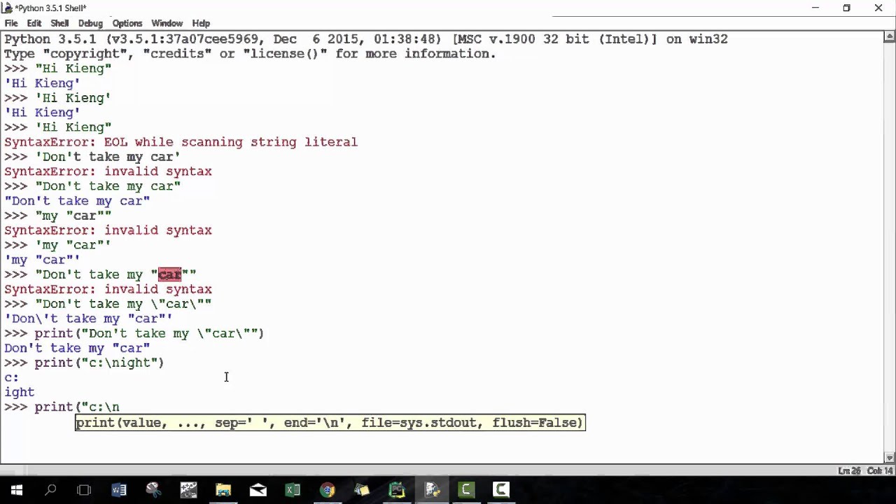 Introduction to Python - Lesson 03 (Strings and Print)